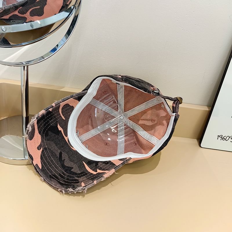 Baseball Distressed Embroidered Cap Lettering