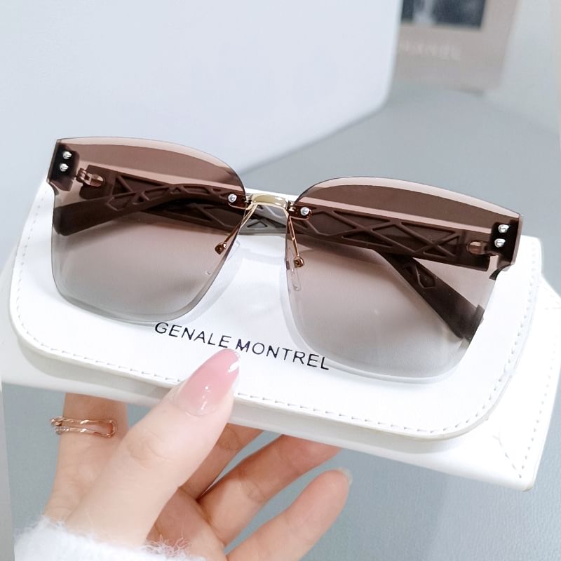 Frameless Square Sunglasses