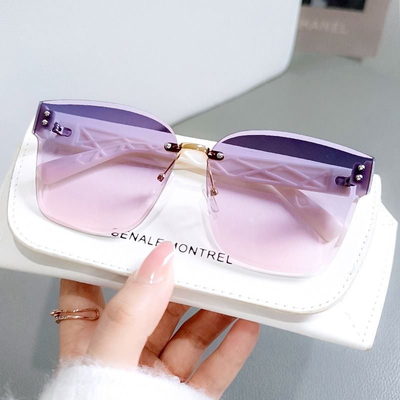 Frameless Square Sunglasses