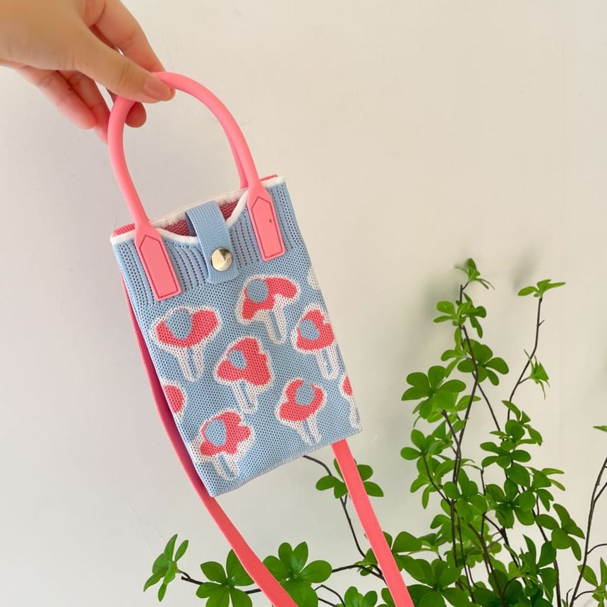 Handle Knit Crossbody Bag Top