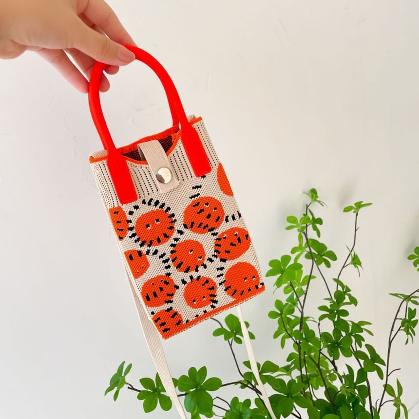 Handle Knit Crossbody Bag Top