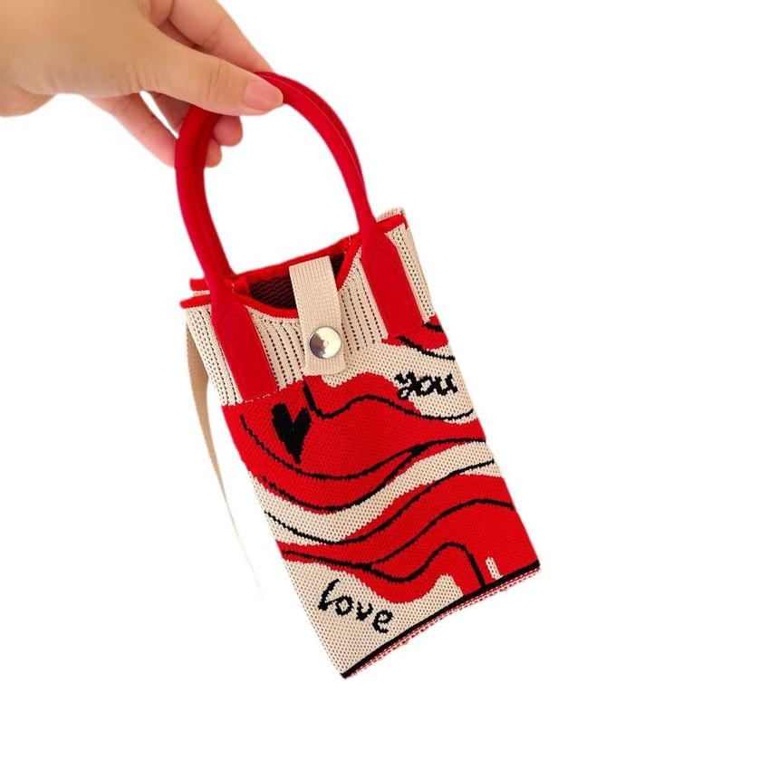 Handle Knit Crossbody Bag Top
