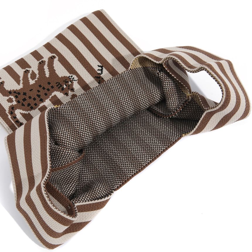 Knit Cat Bag Tote Jacquard