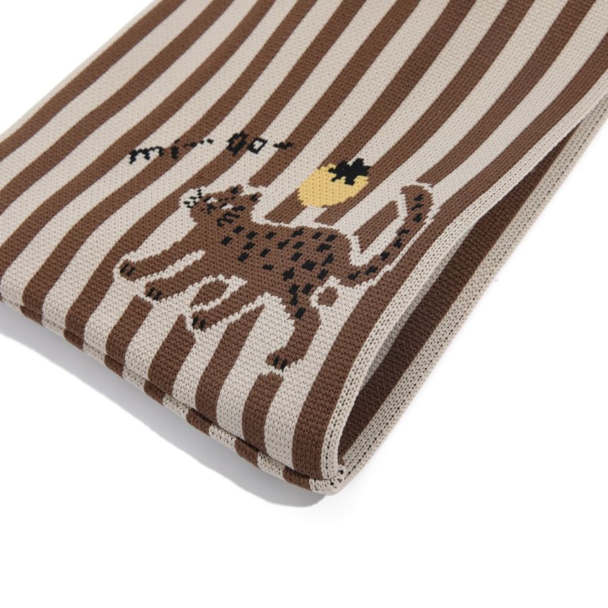 Knit Cat Bag Tote Jacquard