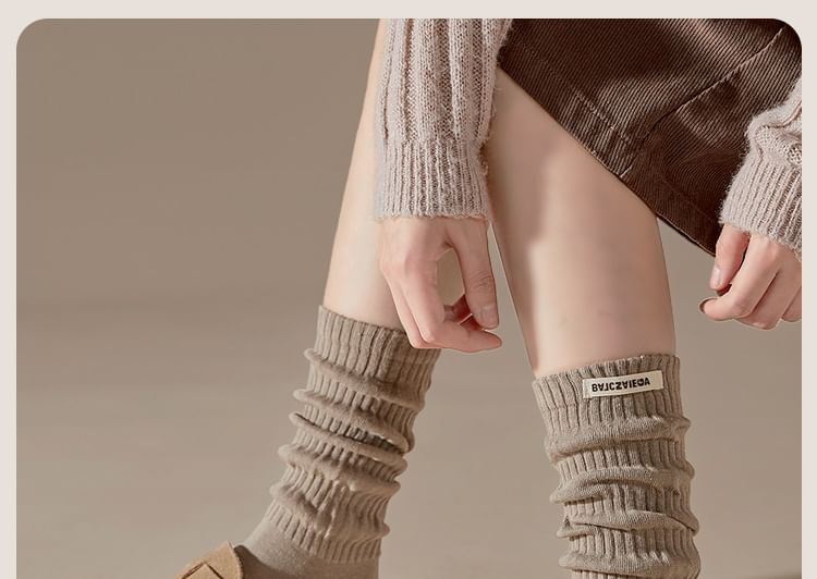 Plain Mid Calf Socks / Leg Warmers / Set