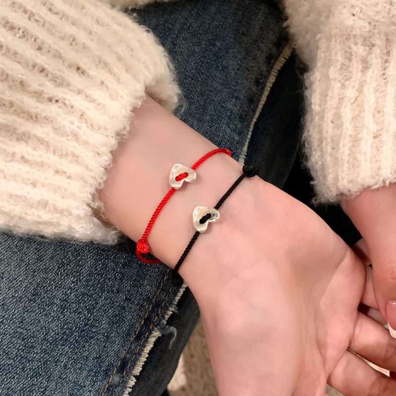 Alloy String Bracelet Heart