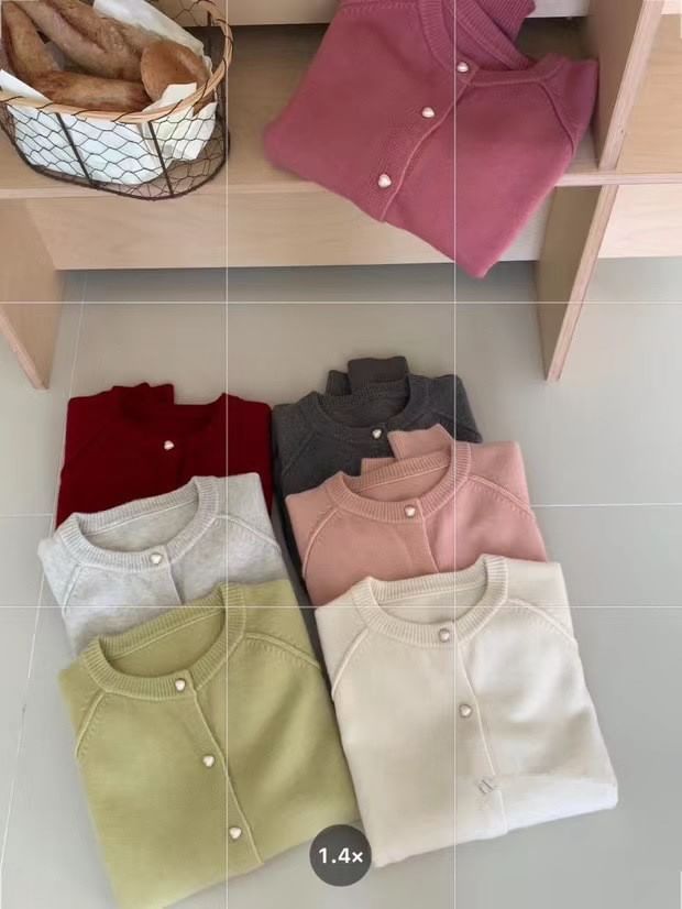 Plain Cardigan Button-Up