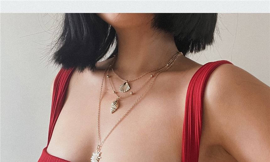 Plain Off Sheath Dress Shoulder Midi