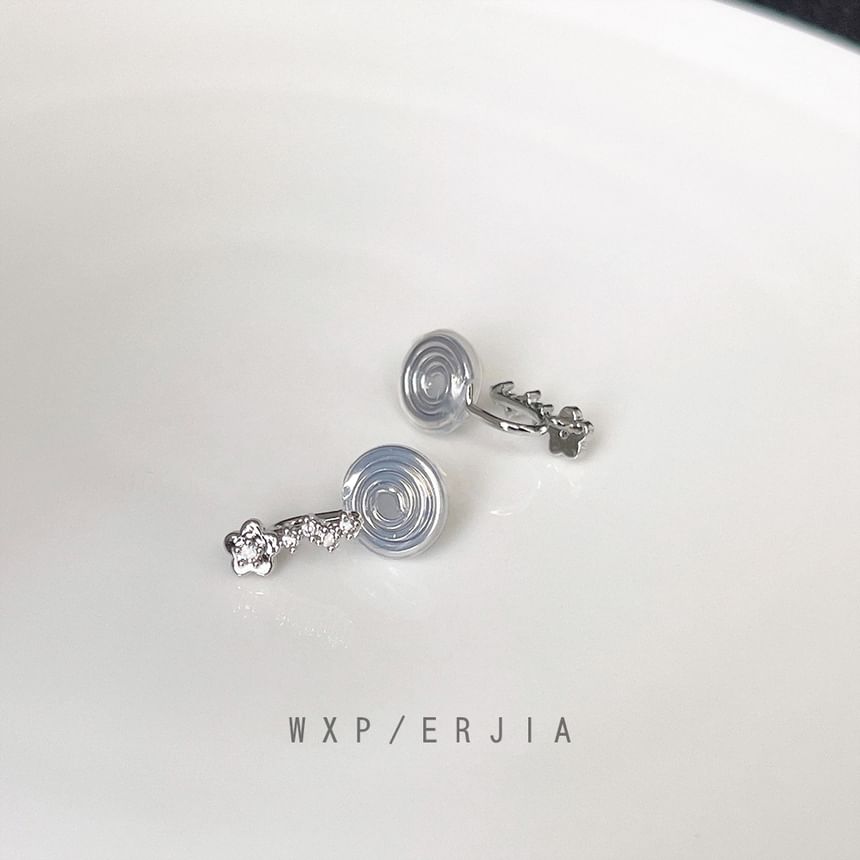 Cuff Ear Alloy Rhinestone Floral