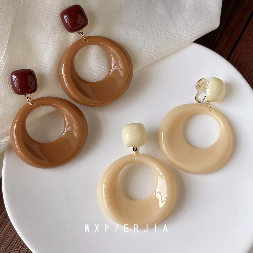 Earring Drop Hoop Resin