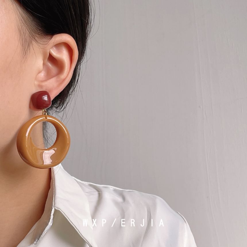 Earring Drop Hoop Resin