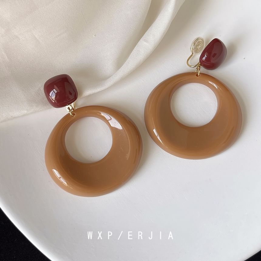 Earring Drop Hoop Resin