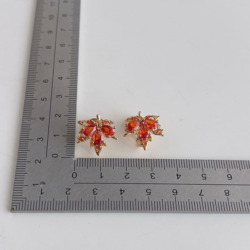 Leaf Alloy Cuff Ear Rhinestone