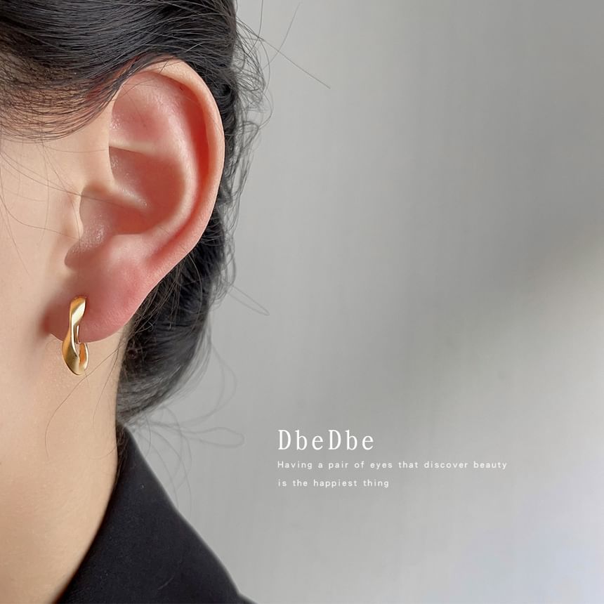 Twisted Hoop Earring Cuff Open Alloy