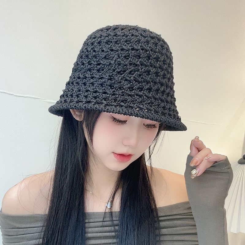 Foldable Bucket Straw Hat