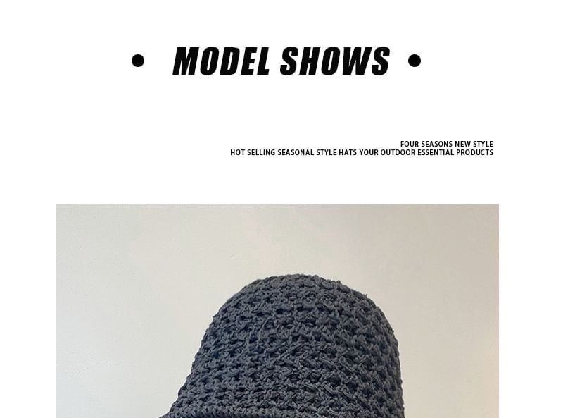 Foldable Bucket Straw Hat