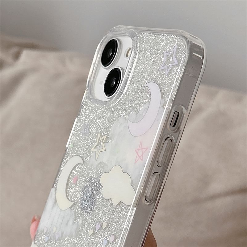 Moon Cloud Phone Case - iPhone 15 Pro Max / 15 Pro / 15 / 14 Pro Max / 14 Pro / 14 / 13 Pro Max / 13 Pro / 13 / 12 Pro Max / 12 Pro / 12 / 11