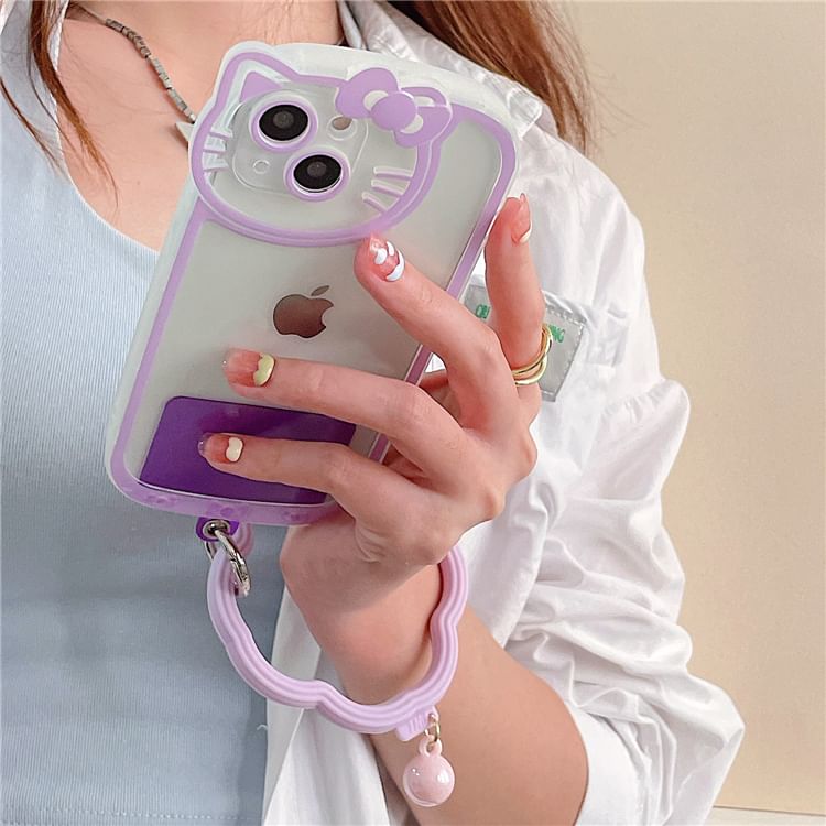 Hoop Lanyard with Wavy Strap Phone Pad