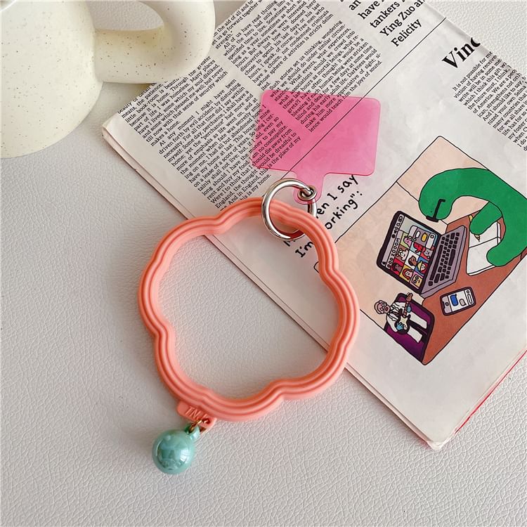 Hoop Lanyard with Wavy Strap Phone Pad