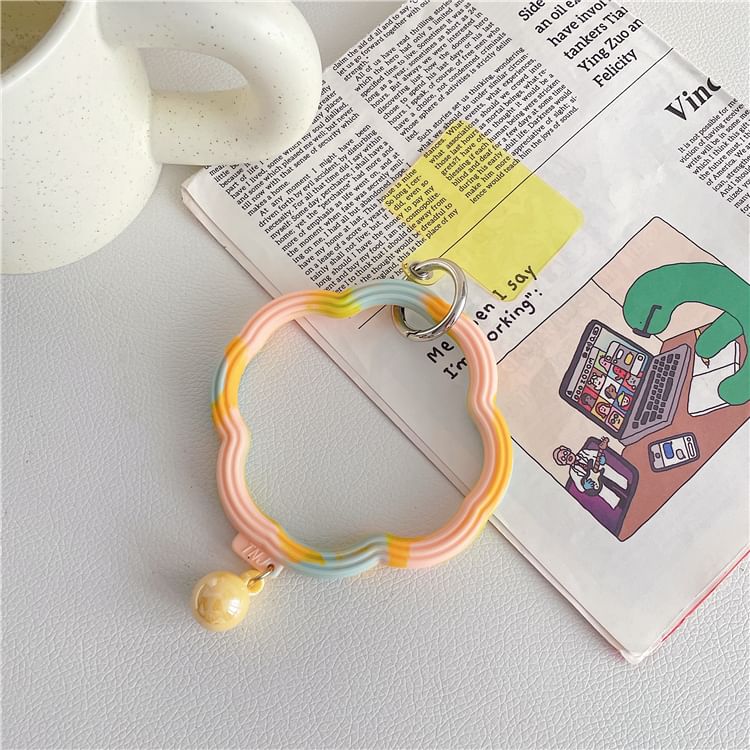 Hoop Lanyard with Wavy Strap Phone Pad