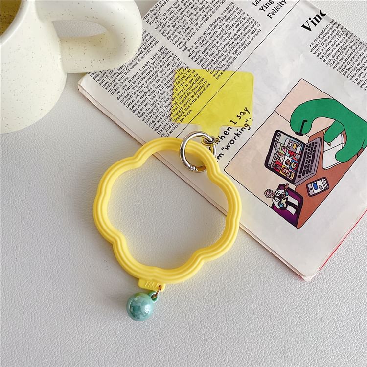 Hoop Lanyard with Wavy Strap Phone Pad