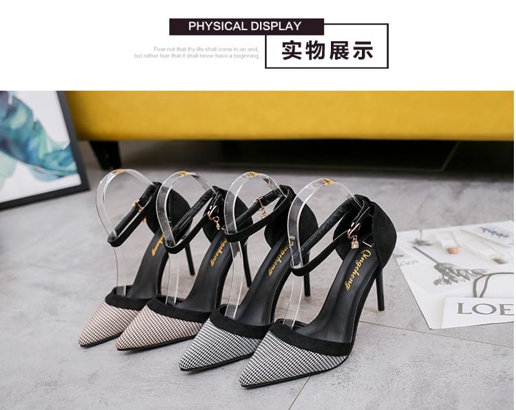 Ankle Pointy Strap Heel Stiletto Sandals