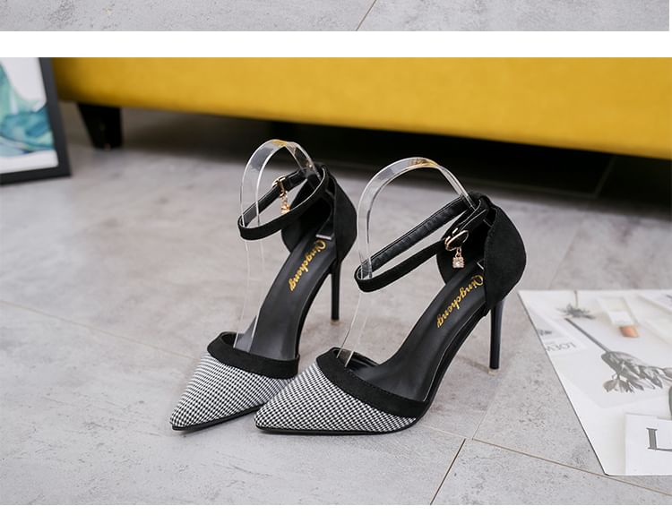 Ankle Pointy Strap Heel Stiletto Sandals