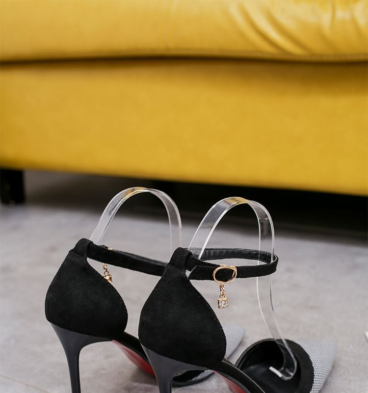 Ankle Pointy Strap Heel Stiletto Sandals