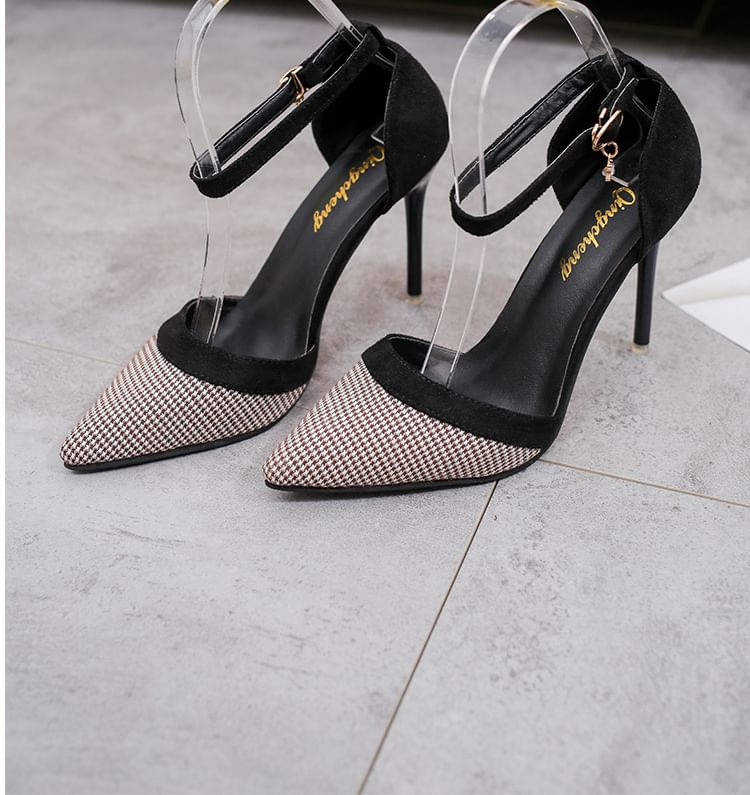 Ankle Pointy Strap Heel Stiletto Sandals