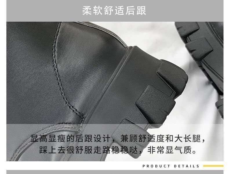 Short Boots Chunky Heel Platform Lace-Up