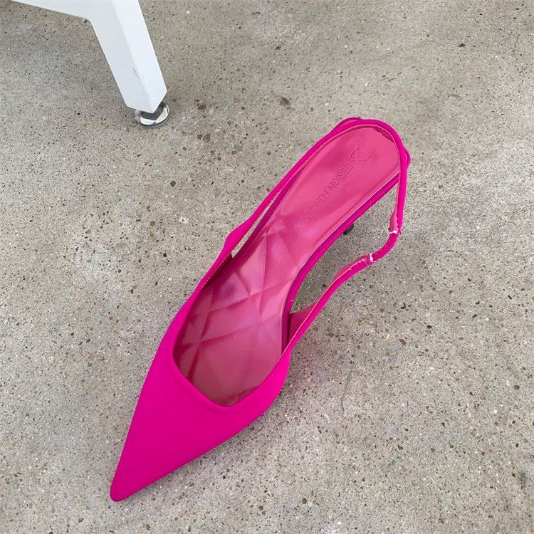 Slingback High Heel Pointy Sandals