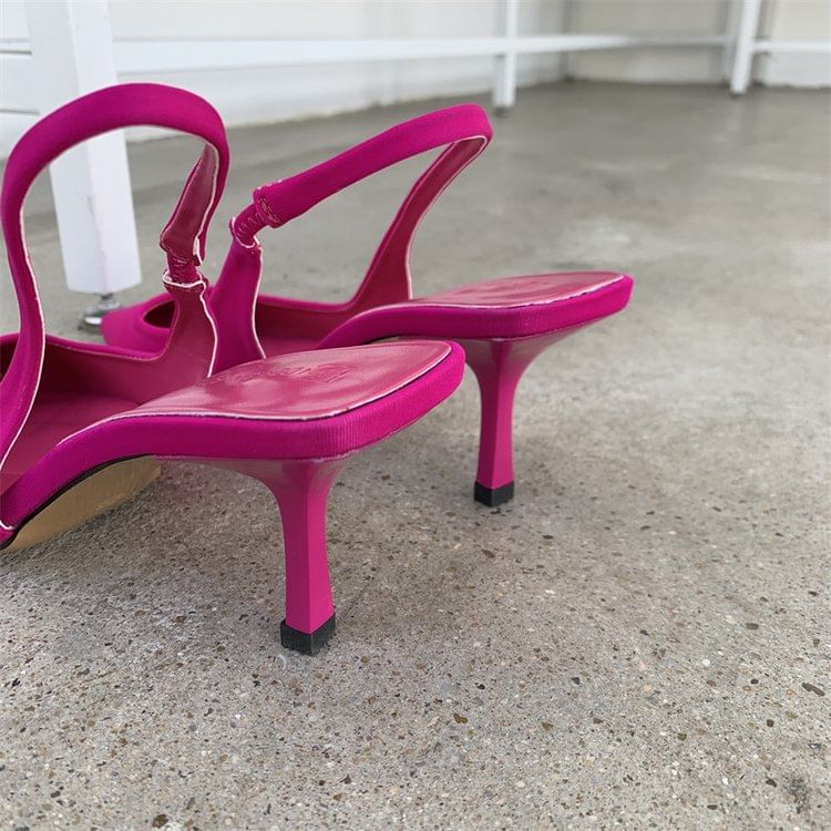 Slingback High Heel Pointy Sandals