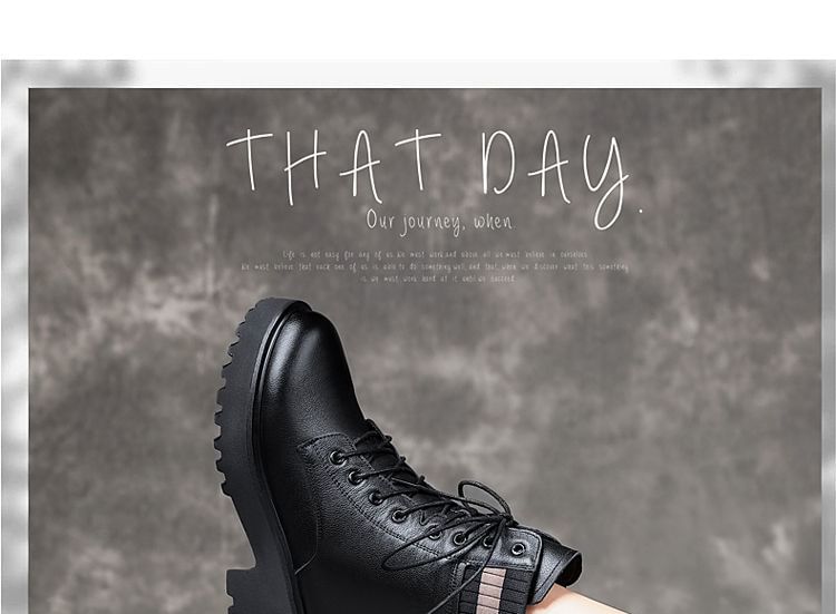 Heel Boots Chunky Short Lace-Up Platform
