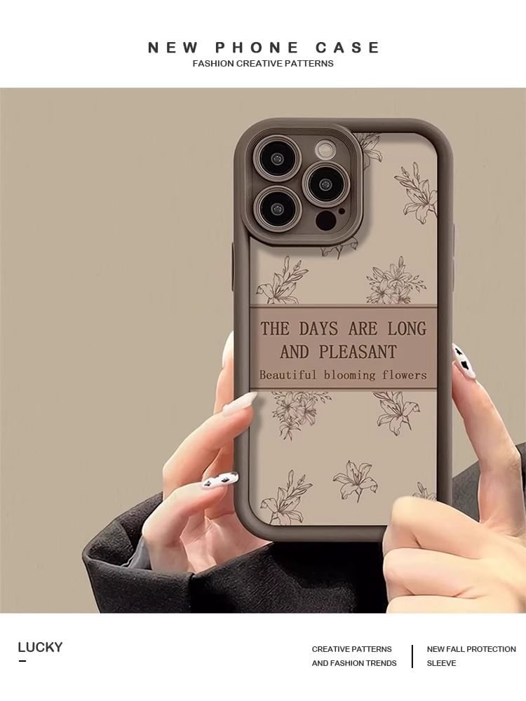 Floral Phone Lettering Case