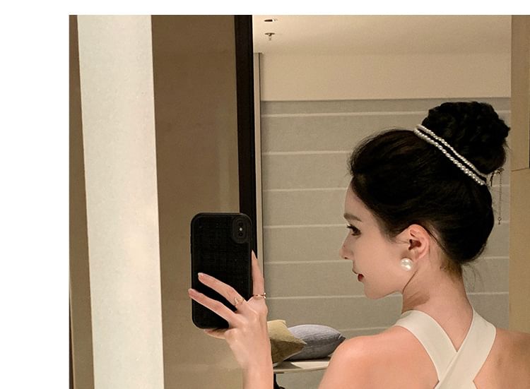 A-Line Cutout Dress Plain Maxi Sleeveless