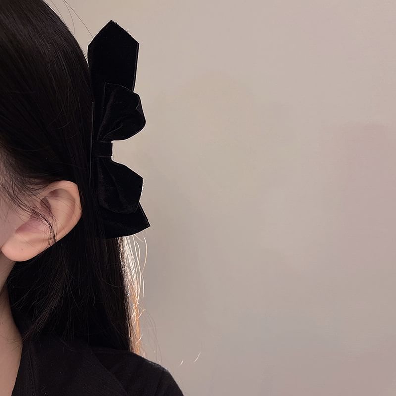 Hair Clip Velvet Set Bow 2: of