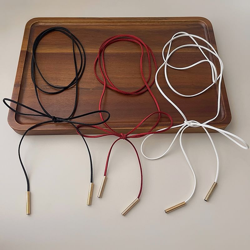 String Bow Layered Necklace