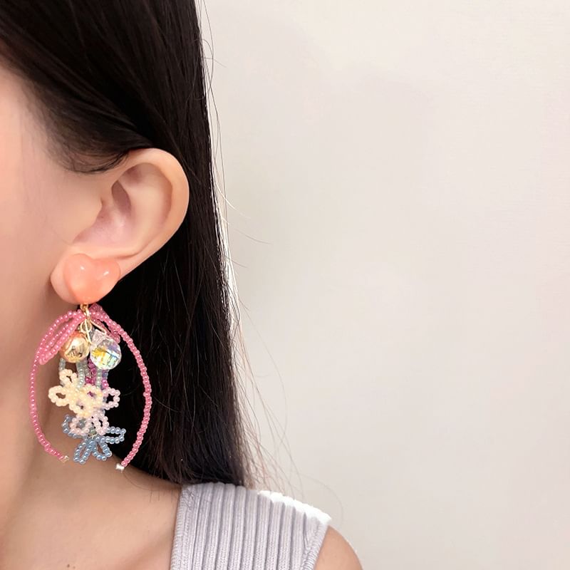 Drop Bow Bead Earring