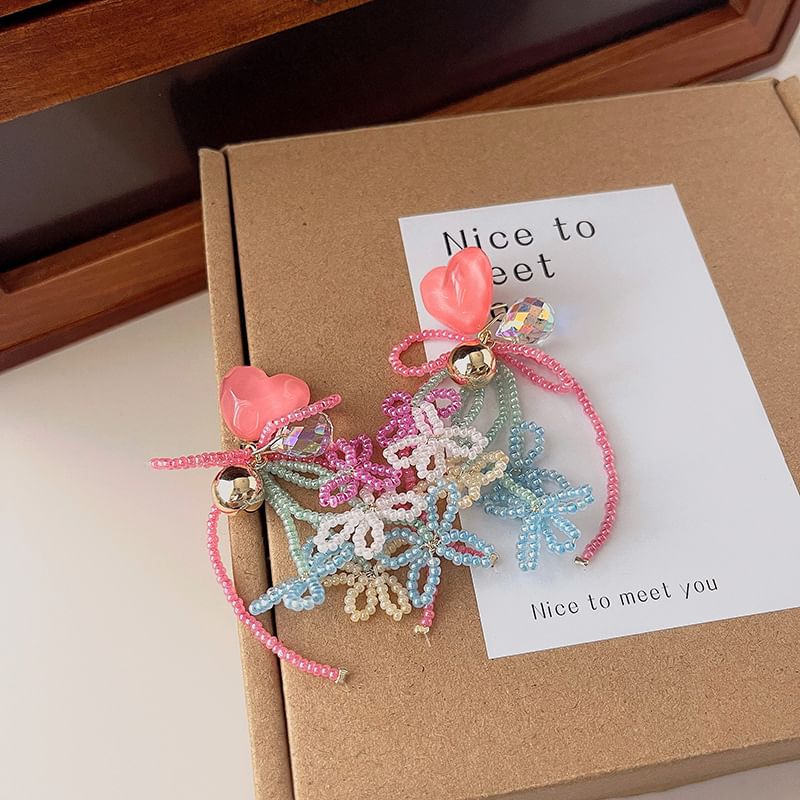 Drop Bow Bead Earring