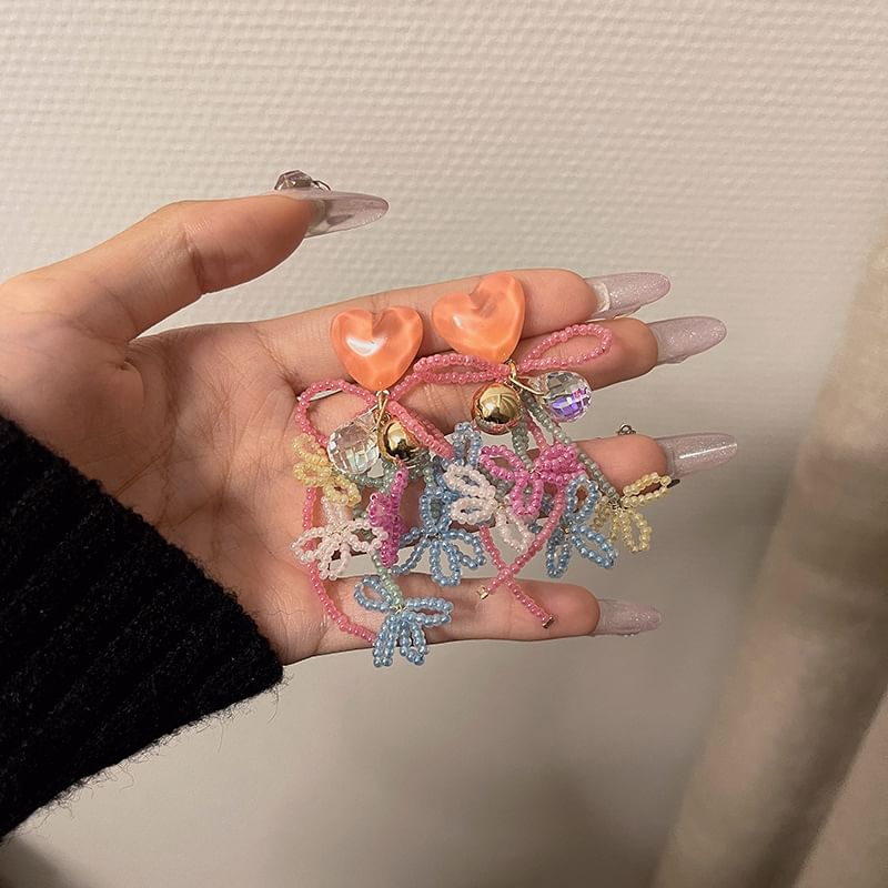 Drop Bow Bead Earring