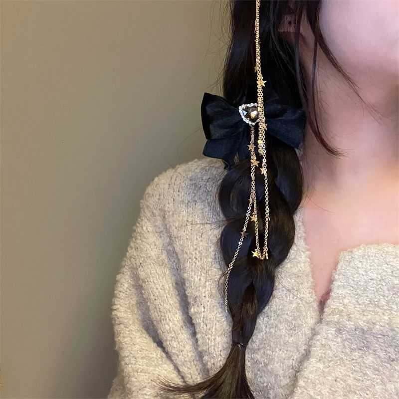 Bow Clip Rhinestone Hair