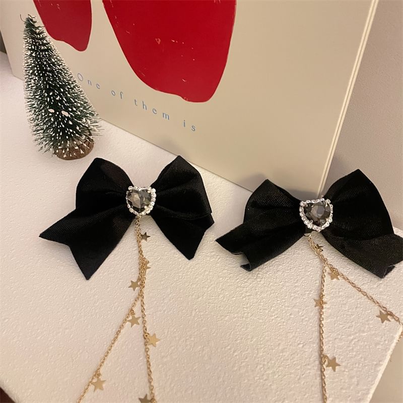 Bow Clip Rhinestone Hair