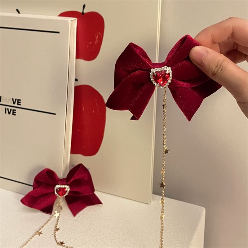 Bow Clip Rhinestone Hair