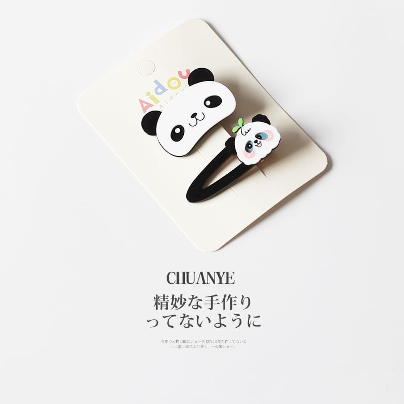 Set of 2: Panda Hair Clip