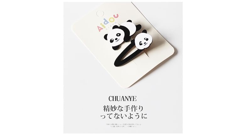 Set of 2: Panda Hair Clip