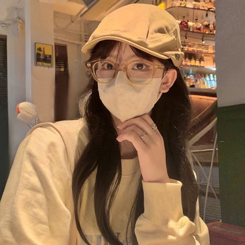 Flat Numerical Embroidered Cap