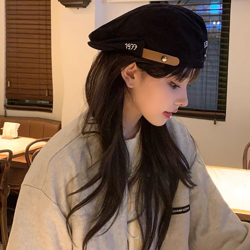 Flat Numerical Embroidered Cap