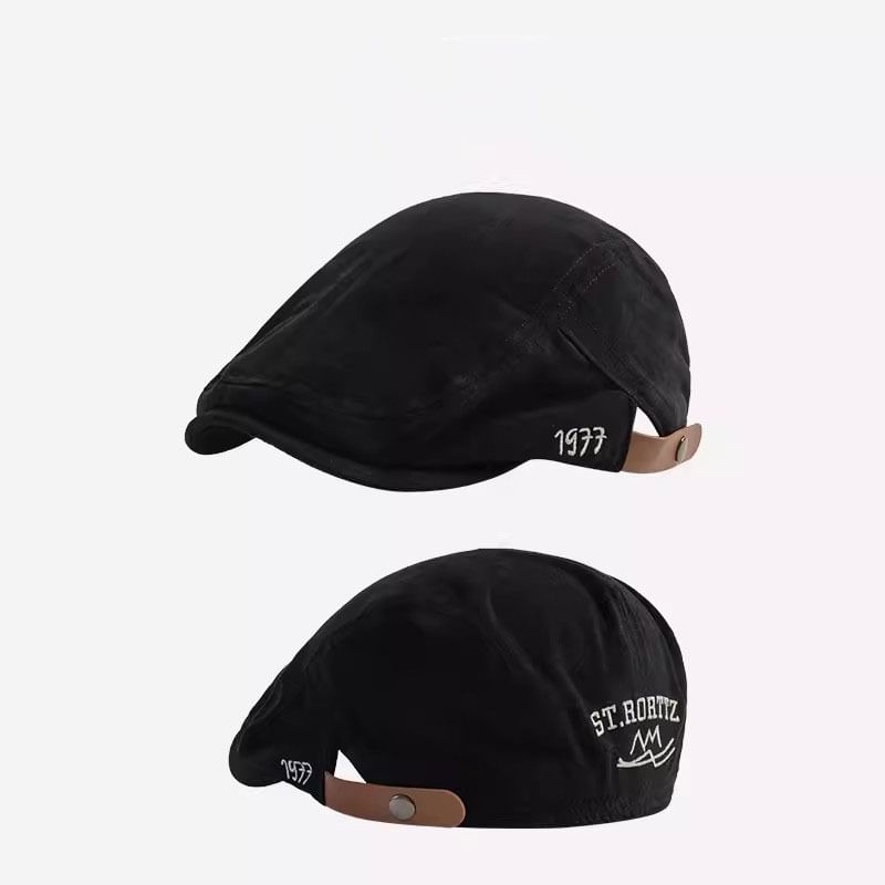 Flat Numerical Embroidered Cap