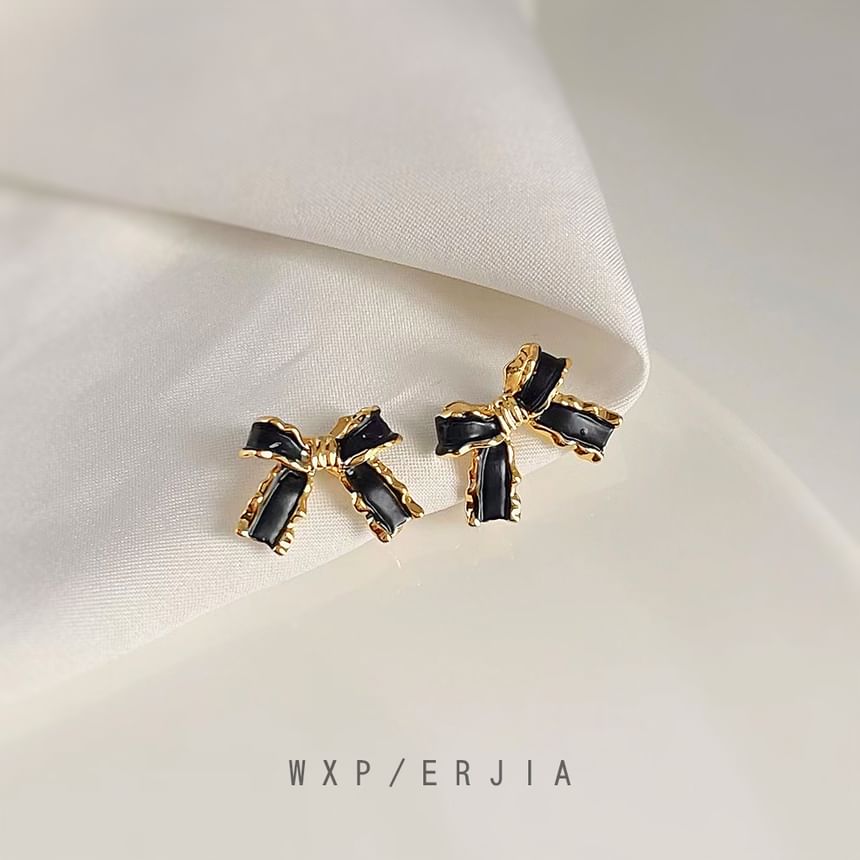 Bow Stud Alloy Earring