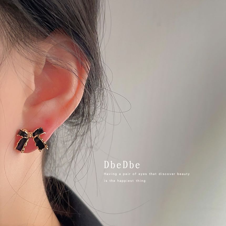 Bow Stud Alloy Earring